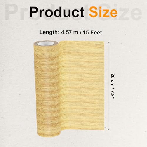 Image of PATIKIL Wood Grain Tape 7.9 inch x 15 Ft, Self-Adhesive Wood Texture Repair Tape Realistic Wood Effect Contact Paper Patch for Furniture Cabinets Floor Walls Home Decoration, Yellow Oak