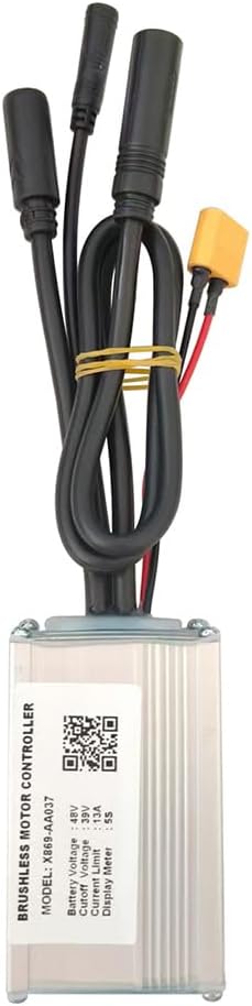 X869-AA037 48V 13A Brushless Motor Speed Controller Suitable for 5S Protocol Electric Scooters Mountain Bike Display Instrument Electric Bicycle Controller