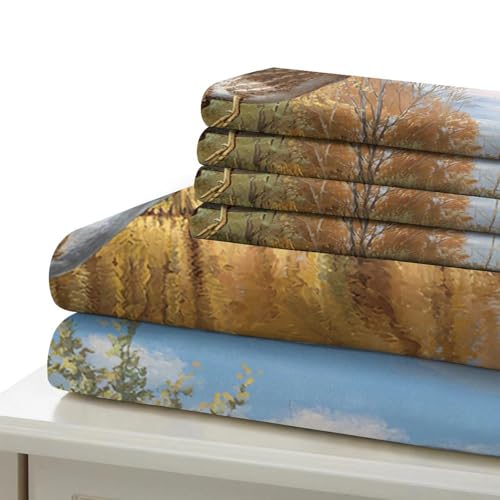 Housse de couette imprimée 3D nature au toucher microfibre ultra doux - 7