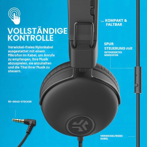 JLab Studio Kopfhörer, Kabelgebundene On-Ear Kopfhörer mit C3-Sound für Kristallklare Klangqualität… – Ansicht 5