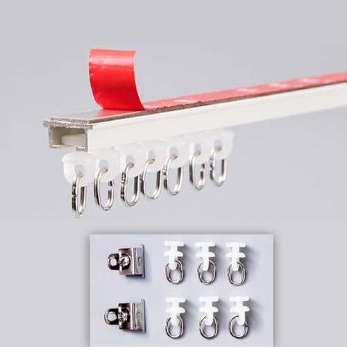 Rail plafond 400 cm sans perçage pour rideau de douche et séparation