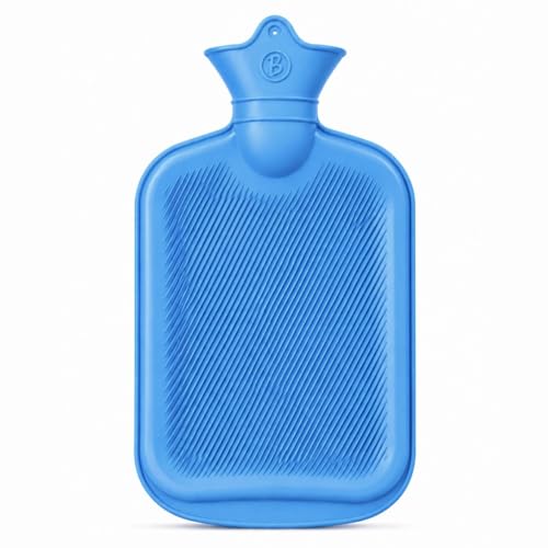 Image of Btag Hot Water Bag (2Ltr) for Pain Relief | Non-Electric Rubber Heating Bottle Period Cramps, Body Aches | Long Heat Retention | Wide Mouth with Leak Proof Cap & Skin Friendly Material (Blue)
