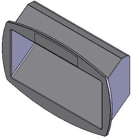 2.64 x 4.45 Lg, A=.07-.09, Flush Mount Pull Handle, Emka Handle (1 Each)