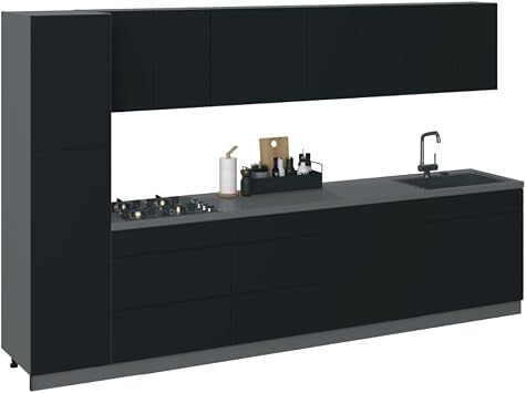 Kitchen Elegant Collection Black Color Base Size 11Ft Wide