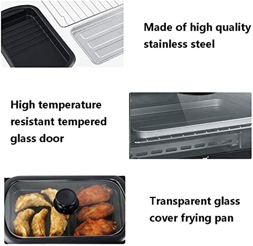 3-in-1 mini-oven, multifunctioneel ontbijtmachine met koffiezetapparaat, bakoven worstjes bakken toaststoffen minioven 9 l - Afbeelding 6