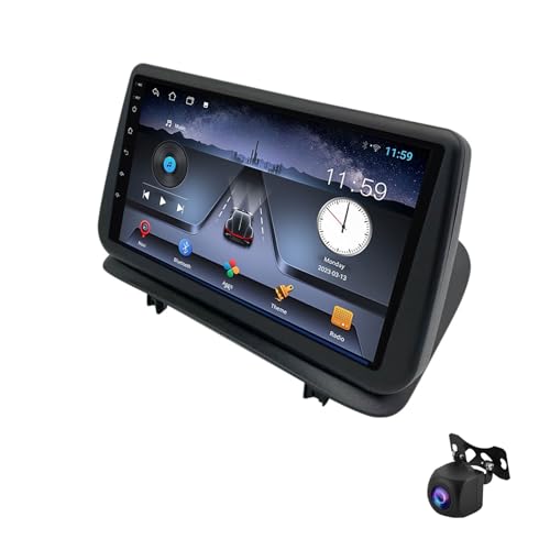 Autoradio Clio 3 Android 13 avec commandes au volant et écran tactile 9 pouces