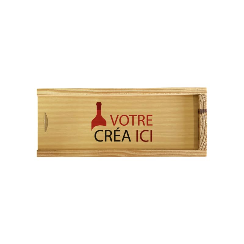 Coffret biere BRASSERIE GASCONHA + Caisse bois - Coffret degustation biere avec etiquette bouteille personnalisable pour prénom, logo, message… [ Coffret de biere a offrir ] (Blonde, 3x33 CL)