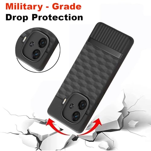 Image of Shockproof Case for iQOO Neo 10R 5G | Full Camera Protection | TPU Flexible Back Cover for iQOO Neo 10R 5G (Matte Black)