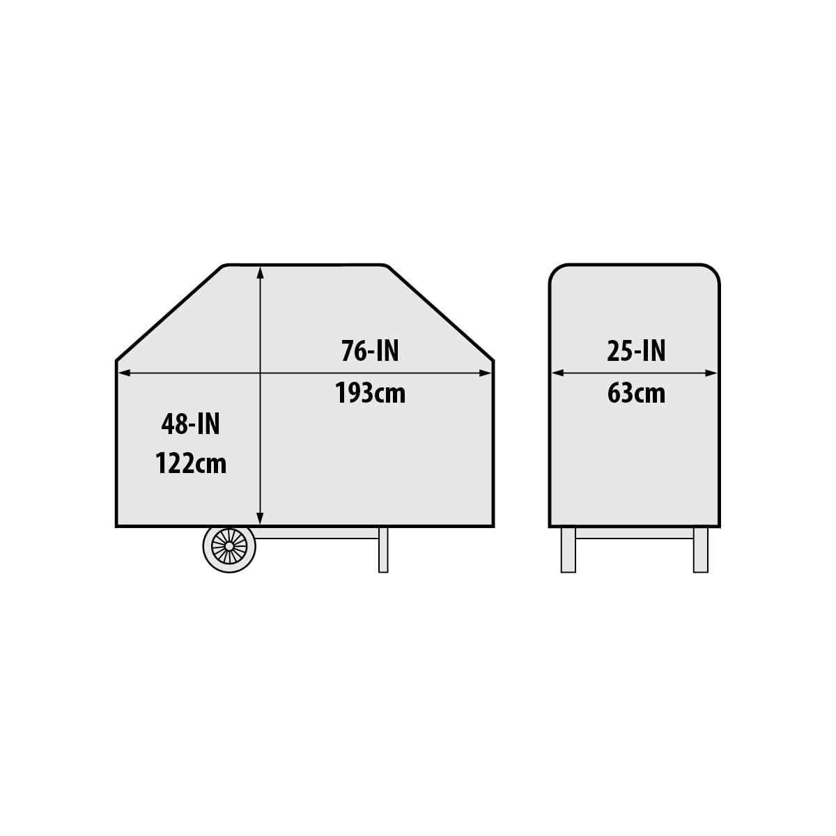Broil King 68490 - Copertura per griglia in Poliestere, Colore: Nero, 76 cm