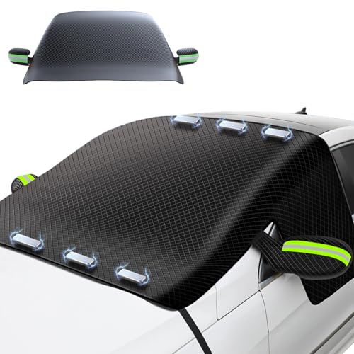 Cubierta para parabrisas de coche, cubierta de nieve para ventana lateral, cubierta para el parabrisas del coche, cubierta de escarcha, protección solar (258 x 114 cm)