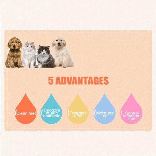 Pet Cleaner, Dogs Cats Feet Cleaning Silicone with Portable Attached Massage Brush Head Foam for Cleaning the Soles of Pets - Image 2