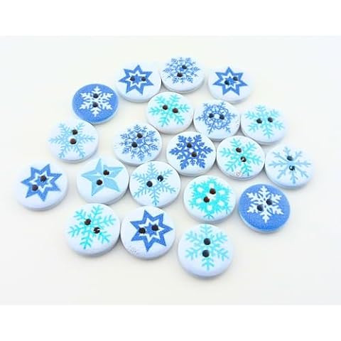 Wooden Snowflake Christmas Buttons by ButtonCraft UK Cover