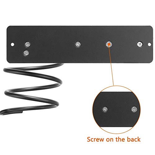 Exttlliy Wall Mount Aluminum Hair Blow Dryer Holder Organizer With Straightener Storage Stand Rack For Bathroom (Not Include Glue) (Black) #TOP4