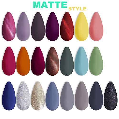 ab gel 22 Colors Gel Nail Polish 5ml Mini Size with No Wipe Base and Top Coat, 27pcs Soak Off UV LED Gel Nail Varnish Starter Manicure Kit
