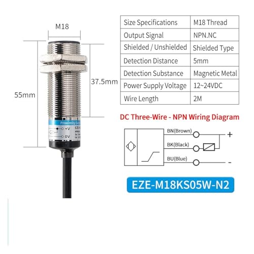 Capteur inductif anti-interférence pour automatismes industriels 24V - 3