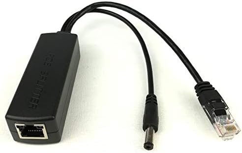 DC 5V 2.4A 5.5x2.1mm Port Gigabit Active PoE Splitter 802.3af 802.3at 1000mbps