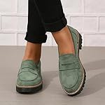 Womens Loafers Shoes Platform Chunky Penny Loafer Lug Sole Comfortable Slip On Work Office Business Casual Dress Shoes, US Size 5-11 - Image 3