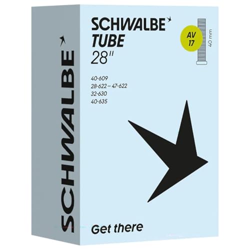 SCHWALBE Fahrradschlauch AV17 mit Autoventil ~ 27'/28' ~ 28/47-622/635 mm (28 x 1 1/4 - 1,75 Zoll)