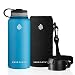 Swig Savvy’s Stainless Steel Insulated Water Bottle, Wide Mouth 32 Oz Capacity, Double Wall Design, for Hot and Cold Beverages, Incloueds Pouch and Coffee Lid