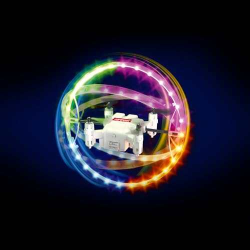 2.4 GHz Quadcopter QUASAR Lightshow, 13 x 13 x 3,3 cm I Ferngesteuerte Drohne mit rotierendem Lichtring I Drohne für Anfänger geeignet I Ab 14 Jahre – Bild 3