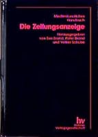 Medienkundliches Handbuch, Die Zeitungsanzeige 3892940002 Book Cover