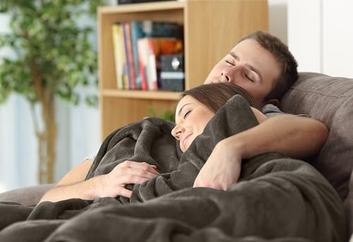 Image of Utopia Bedding Fleece Blanket Throw Size Brown 300GSM Luxury Anti-Static Fuzzy Soft Microfiber Blanket for Couch, Sofa and Bed (50x60 Inch)