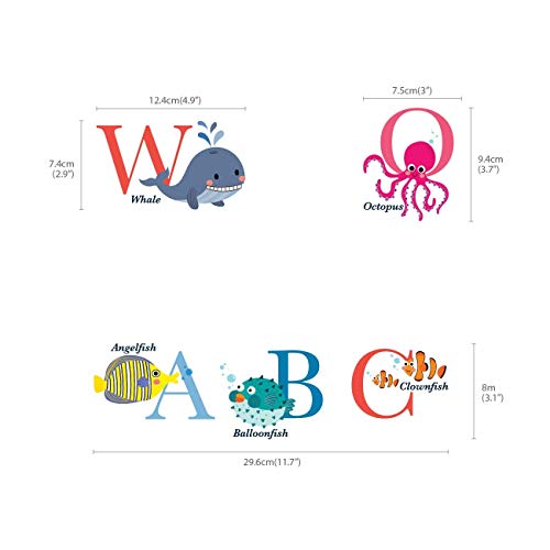 Vinilos Decorativos Educativos Ocean A-Z para Pared miniatura 6