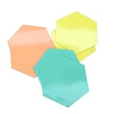 i-Scream Thinking Board - Set of 6 Hexagon-Shaped Magnetic Boards in 3 Colors, Dry-Erase, for School Classrooms, Kitchens, and Offices, Home Decoration and scheduling, 7.9 x 6.8 inch