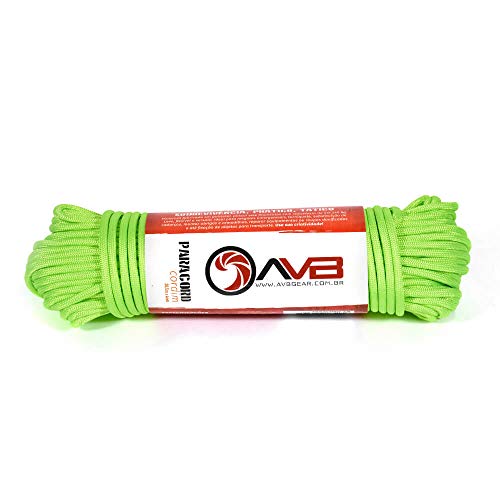 Corda Cordel Cordim Paracord 30m Até 249kg 7 Filamentos AVB (Verde Ervilha)
