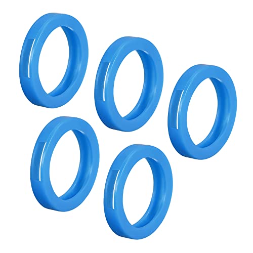 PATIKIL Key Cap Cover Rings, 20Pcs 28mm Keys Identifier Coding Tags Silicone Sleeve for Office House Apartment Blue
