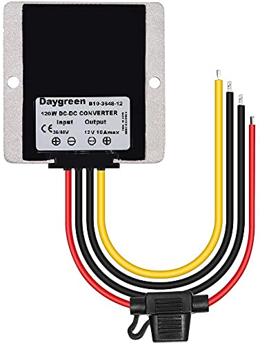 Image of Daygreen 36V /48V to 12V 10A 120W DC-DC Buck Converter, Step Down Voltage Regulator for Golf Cart, Industrial Equipment, 12V Systems
