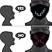PIXIADORE-LED Voice Recognition Mask Light up Rave Mask Sound Active USB Rechargeable-Party Festival Dancing Halloween Black