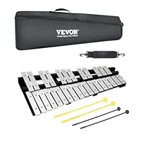 VEVOR Glockenspiel-Xylophon-Set mit 30 Tönen, Schlaginstrument mit Schlägeln, Trommelstöcken und Tragetasche, professionelles Glockenspiel-Xylophon-Schlaginstrumentenset für Schüler und Erwachsene