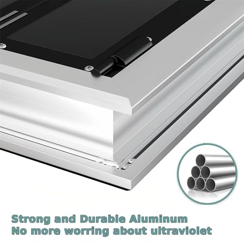 MIDUOLAI Hundeklappe für große Hunde, Aluminium Haustierklappe Mit Paneelen, HundetüR Mit Automatisch SchließEnden Magnetklappen, Einschiebbares Paneel & SicherheitsschlöSser,Silber,44 * 35cm