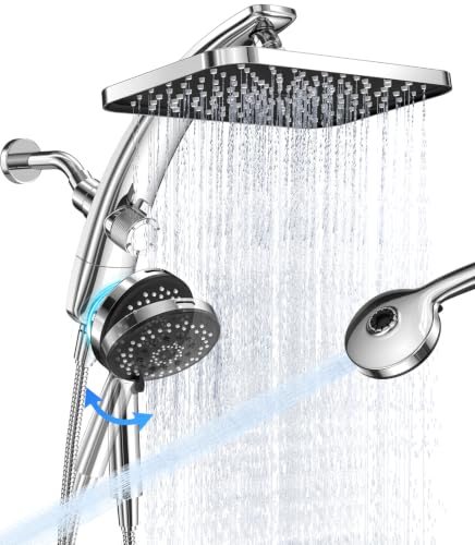 Veken 12" Rain Shower Head with Handheld,High Pressure Power Wash,Magnetic
