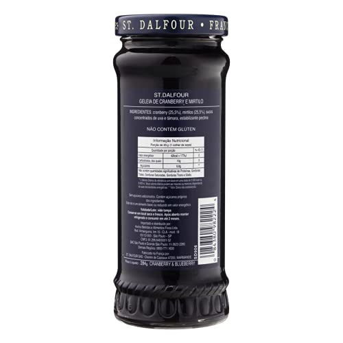 St Dalfour Geleia de Cranberry com Mirtilos, 284g