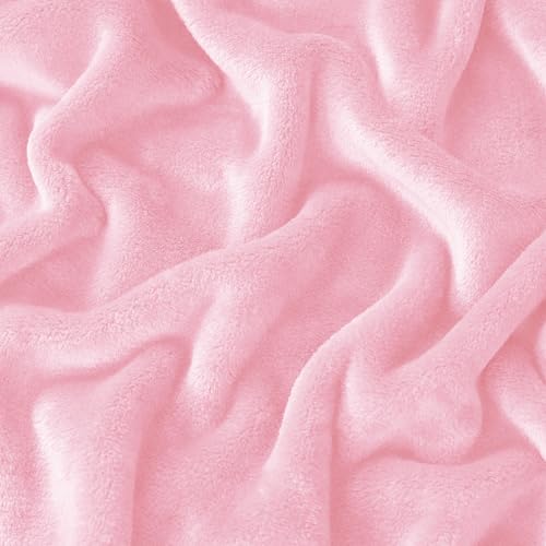 COOVA Oversized King Fleece Blanket 120x120 inches, Soft Cozy Warm Giant Extra Large 10'x10' Blanket for Bed, Sofa, Couch,Travel, Camping, California Huge Flannel Big Throw Blanket, Pink