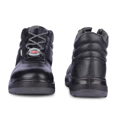 Image of Liberty Freedom SurakshaAC Men's High Ankle Safety Shoes: Daily Comfort and Long-Lasting Durability Safety Shoes for Men | Industrial Safety Shoes for Men | Safety Shoes for Men Stylish