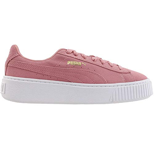 PUMA Puma Women's Suede Platform Sneaker, Bridal Rose Team Gold, 9 M US