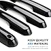 DLOVEG Upgraded Snap-on Door Handle Cover Compatible for 2019-2024 2025 Toyota Rav4 Accessories for Highlander 2020-2024 2025 No Adhesive Black Handle Protectors Glossy Black