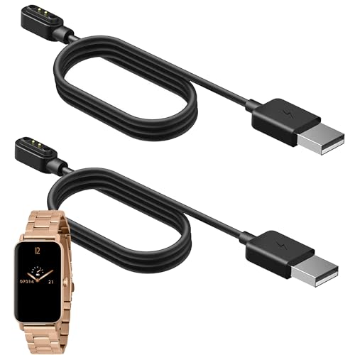 Compatible with RADLEY Series 21 Smart Watch Charger, Blueshaweu 2 Pin Magnetic USB Replacement Charging Compatible with RADLEY Womens Series 21 Smart Watch (Black+Black)