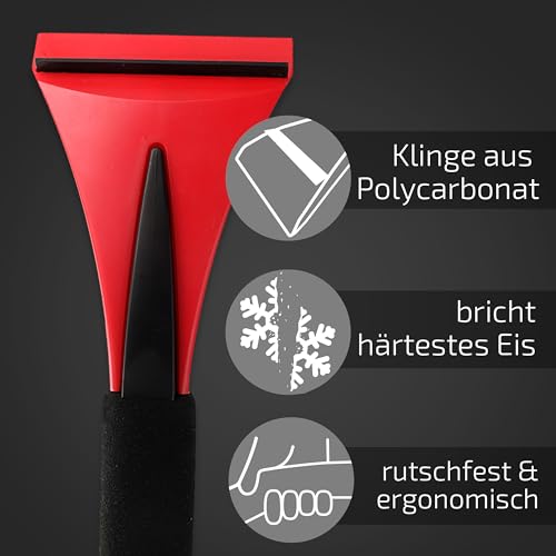 HEYNER® Eiskratzer mit Schneebesen & ergonomischen Griff, 44x9,5cm-Klinge – Ansicht 5