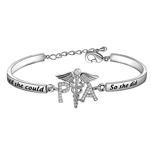 CHOORO Physician Assistant Graduation Gift Physicians Assistant Bracelet She Believed She Could So She Did Bracelet PA Student Gift
