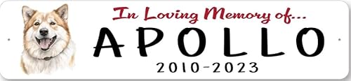 Alaskan Malamute In Loving Memory Pet Sign