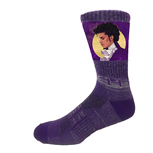 Prince Rain Dye Sublimated Purple Hybrid Crew Socks2