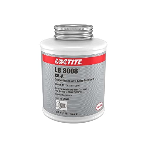 Loctite 51007 Copper Lb 8008 C5-A Anti-Seize Lubricant, -20 Degree F Lower Temperature Rating To 1800 Degree F Upper Temperature Rating, 1 Lb. Brush Top Can #TOP15