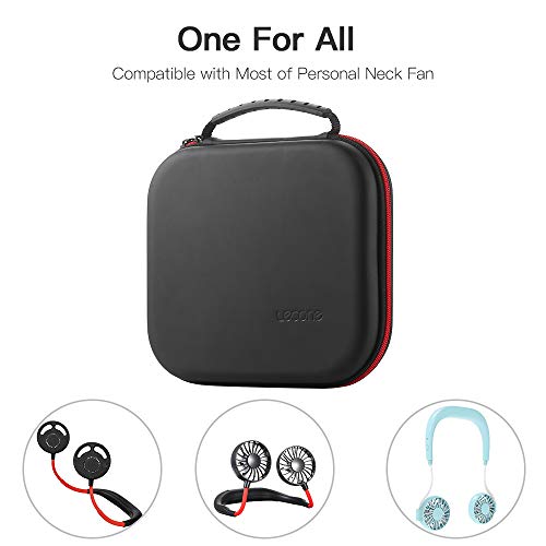 Lecone Personal Fan Case Compatible with Neck Fan Portable Hanging Necklace Sports Fan Hands Free Neckband Fans.(Box Only)