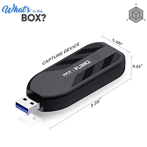 Image of PyleUsa HDMI Capture Card - Camera Link 4K USB3.1 GEN1 HDMI-to-USB Audio-Video Recording via DSLR Camcorder Action Cam, Record Directly to Computer Gaming,Streaming,Conference,Live Broadcast,PLINK 2