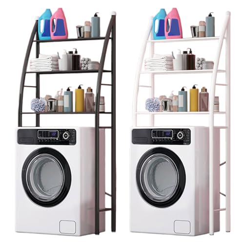 Meuble rangement machine à laver avec tablettes modulables et stables - 5