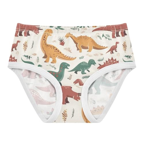 Wusikd Dinosaurs Girls' Underwear Cotton Vintage Girls Briefs Soft Toddler Underwear 2T